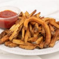 Fresh Hand Cut Fries W/Salt (Large) · Cooked in healthier canola oil.