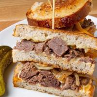 Yankee Pot Roast #15 · Certified Angus Beef Yankee pot roast with melted muenster cheese, sautéed onions, and gravy...