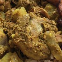 Curry Chicken · Delish Jamaican curry simmered with potatoes. A delish taste of the Caribbean the whole fami...