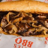 Tri-Tip Sandwich · French Roll, (1/3 LB. Tri-Tip), Grilled Onions & BBQ Sauce