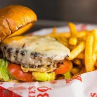 Build Your Own Burger · Brioche Bun, (1/2 LB. Angus Ground Beef), Choice Of Cheese, Lettuce, Tomatoes, Red Onions, &...