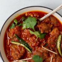 Lamb Chili Masala · Gluten free. Tender pieces of lamb cooked with green pepper, herbs and spices in medium grav...
