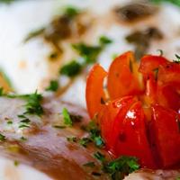 Antipasto Freddo · Italian cheeses, cured meats, marinated olives, roasted peppers, fresh basil, drizzled with ...