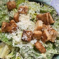Ave Cesare · Romaine lettuce, Parmesan cheese, and house-made croutons tossed in a classic Caesar dressing.
