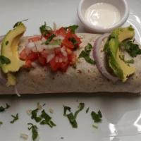 Dry Burrito With Meat. · Flour tortilla filled with your election meat
(asada,carnitas, chorizo, chicken, pastor) ric...