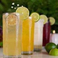 Agave Lemonade · Fresh squeezed lime juice and agave shaken over ice.