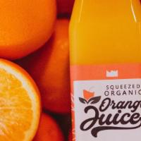 Fresh Organic Orange Juice · Freshly squeezed organic oranges.