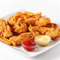 5 Piece Tenders & 1 Side · Includes 5 juicy tenders with a side of your choice. 
Add a drink for an additional charge.