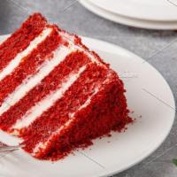 Red Velvet Cake · A delicious slice of a Red Velvet Cake.