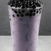Taro Milk Tea · [Dairy-Free] Boba not included.