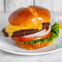 1/2 Lb All American Cheeseburger · Made the way you like it.  Add toppings the way you like it.  Lettuce, Tomato, Onion, Grille...