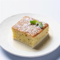 Tres Leches · Soft vanilla cake soaked in three kinds of milk.