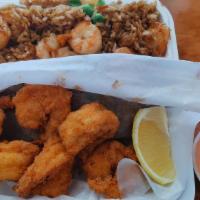 6 Pieces Jumbo Shrimp Combo (Fried) · With  one side.