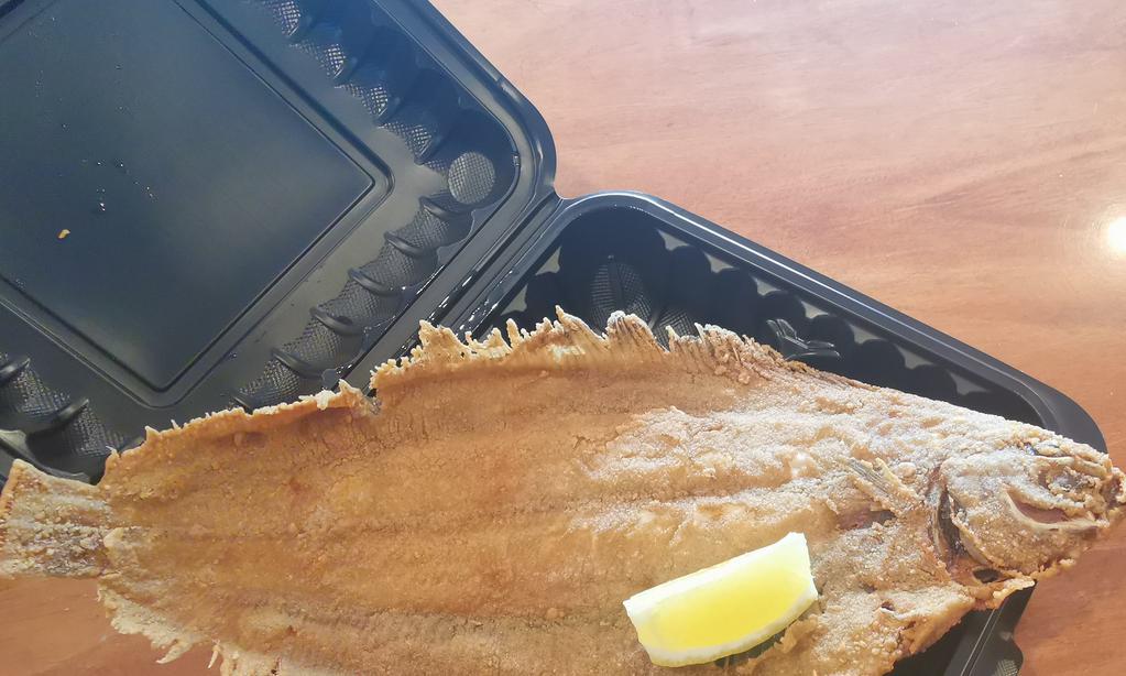 Fried Flounder  · One whole fish more than  one pound.