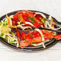Tandoori Delight · Lamb kabab, chicken tikka, chicken tandoori, seekh kabab, and shrimp kabab. Served with bash...