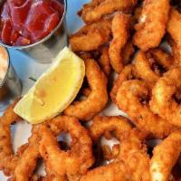 Calamari Fritti Or Strips · Fried and served with house made ranch dressing and cocktail sauce.