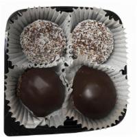 Mac/Orb Variety Pack (4-Piece) · Includes 2 delicious raw energy orbs, 1 of our exceptionally decadent chocolate-truffle dipp...