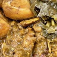Curry Chicken (Small) · Jamaican styled home cooked curry chicken. Seasoned with a blend of spices and infused with ...