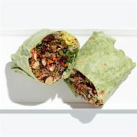 The Gd Special Wrap · Romaine, iceberg, garlic roasted chicken, black beans, corn & poblano blend, cherry tomatoes...