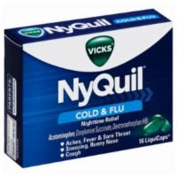 Vicks Nyquil Cough Cold & Flu Nighttime Relief Liquicaps (16 Count) · 