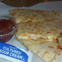 Cheese Quesadilla · Served with sour cream and salsa.