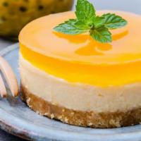Homemade Passion Fruit Cheesecake · Creamy cheesecake with passion fruit.
