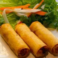 Chả Giò | Fried Egg Rolls (3)           · Pork, Chicken, Taro, Green &White Onion, Clear Noodles Rolled in Egg Roll Paper. Served with...