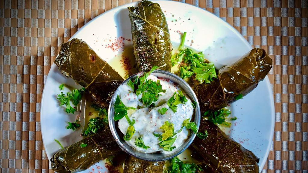 Grape Leaves · Most Popular. Seasoned rice wrapped in grape leaves; 6 pieces.