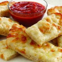 Bread Sticks With Cheese · Served with pizza sauce and garlic butter sauce.