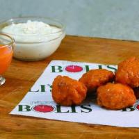 6Pc Boneless Wings · Served fried or oven-baked, fried availability depending on location. Served with ranch (150...