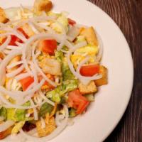 Garden Salad · Tossed greens, tomatoes, onions, croutons, mixed cheeses with your choice of dressing