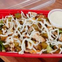 Af Keto Philly Caesar Salad - (Gluten Free) · Grilled chicken or steak, over mixed greens, fajita grilled onions and peppers with mozzarel...