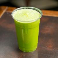 Total Body Reboot Juice · Kale, spinach, dandelion, parsley, celery, cucumber, kiwi, green apple, ginger, lemon, and l...