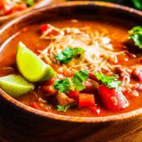 Fideo Loco · Aromatic traditional Mexican soup that combines delicious picadillo, pinto beans, and a flav...