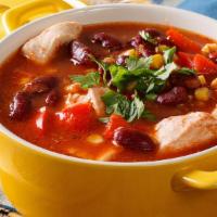 Fideo With Pollo · Delicious Traditional Mexican soup that combines delicious picadillo, pinto beans, chicken a...