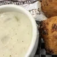 Sampler Cup · Chowder  & 3 Clam Cakes.
Includes your choice of  Red or White Chowder