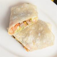 Carne Asada Burrito · Carne asada pico de gallo guacamole and cheese.