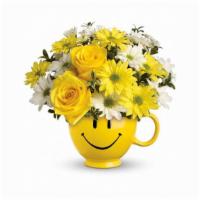 Be Happy Bouquet · Cheer someone up - or just share a happy thought. Our joyful mug arrives brimming with yello...