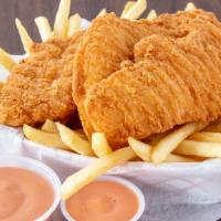 Chicken Strips With Fries · Add tots for an additional charge.