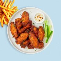Chick Flick Wings · Fresh vegan chicken wings breaded and fried until golden brown.