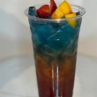 Pams Punch · House made punch with oranges, lemons, strawberries, and strawberry drizzle