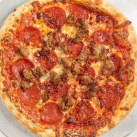 Meatlover Pizza · Pepperoni, sausage, meatball, bacon, mozzarella cheese, pizza souce.