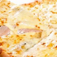 Cheese Lover Pizza · Parmesan cheese, ricotta, feta cheese, basil, mozzarella cheese, pizza souce.
