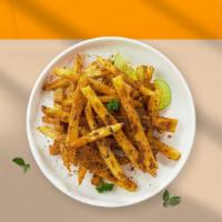 Fries Of The Season · Idaho potato fries cooked until golden brown and garnished with seasoning.
