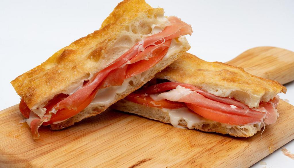 La Cremosa Sandwich - Regular Price · Stracchino (soft and creamy cheese), Prosciutto di Parma and tomatoes