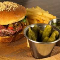 Picanha Steak Sandwich · Our delicious picanha steak, caramelized red onions, and chimichurri sauce on brioche bread....