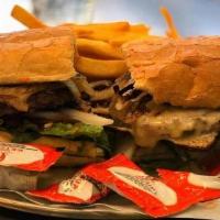 **Burger** · Burger made to order. Choice of cheese and toppings