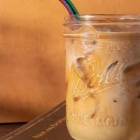 Iced Latte (16Oz) · a double shot of espresso and milk over ice