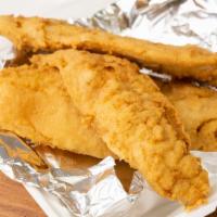 Whiting Fish · Fried Fish with two side dishes and bread (White, wheat or corn bread).