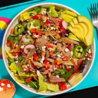 Carnitas Salad · Braised pork salad with your choice of base and toppings.